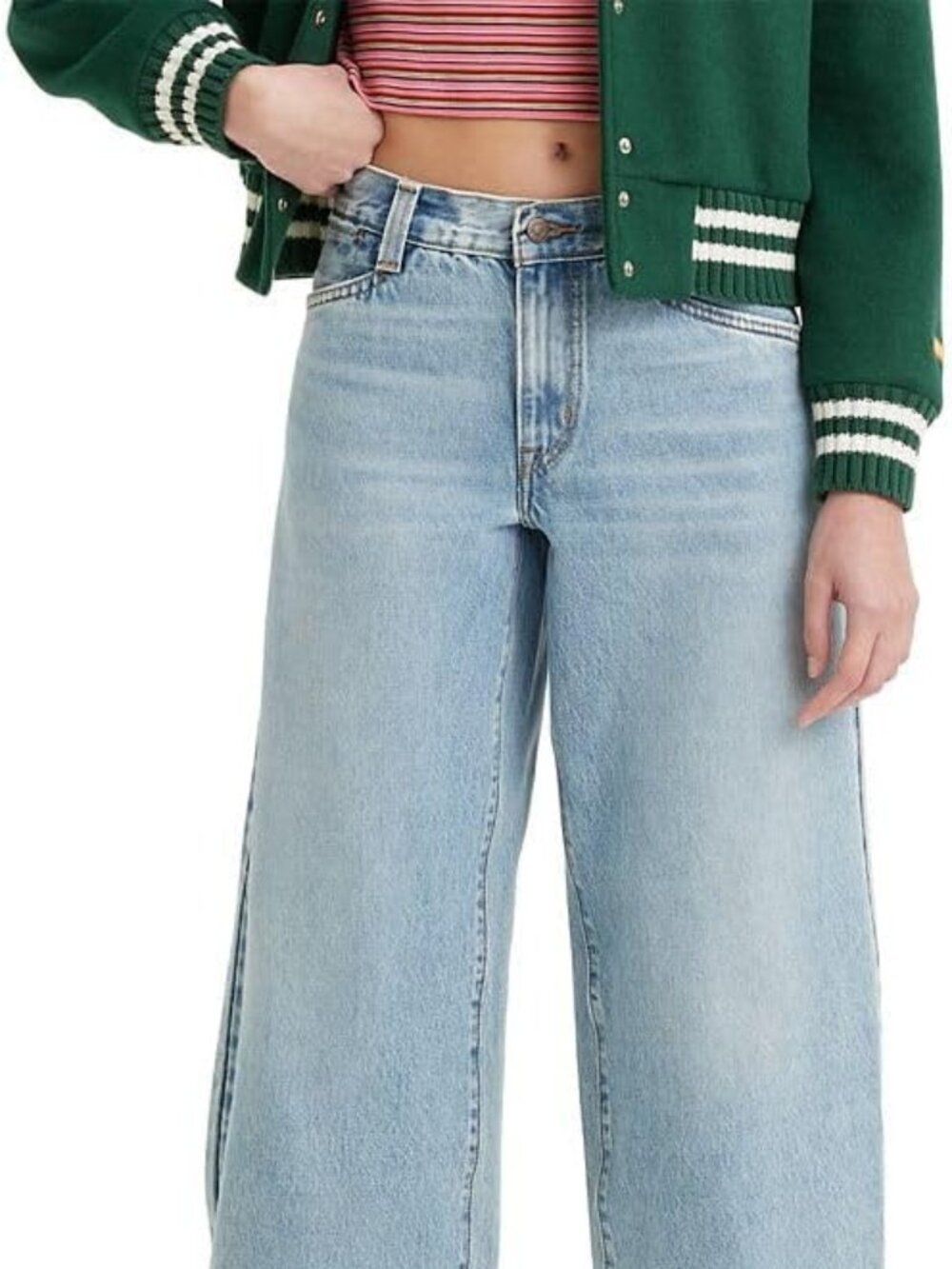 Levis '94 baggy wide leg jeans, size 26, light touch colorway